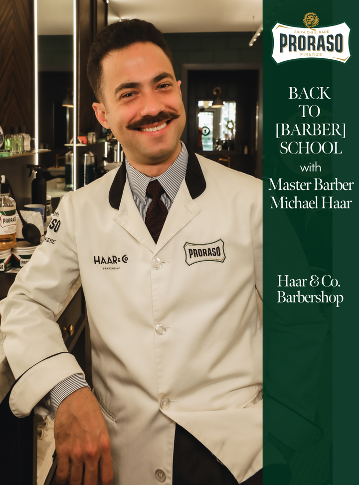 Proraso Master Barber Michael Haar in his New York Shop, Haar & Co.