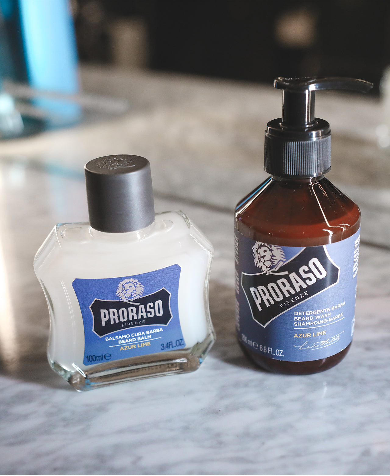 Beard Care Duo Box for New or Short Beards: Azur Lime