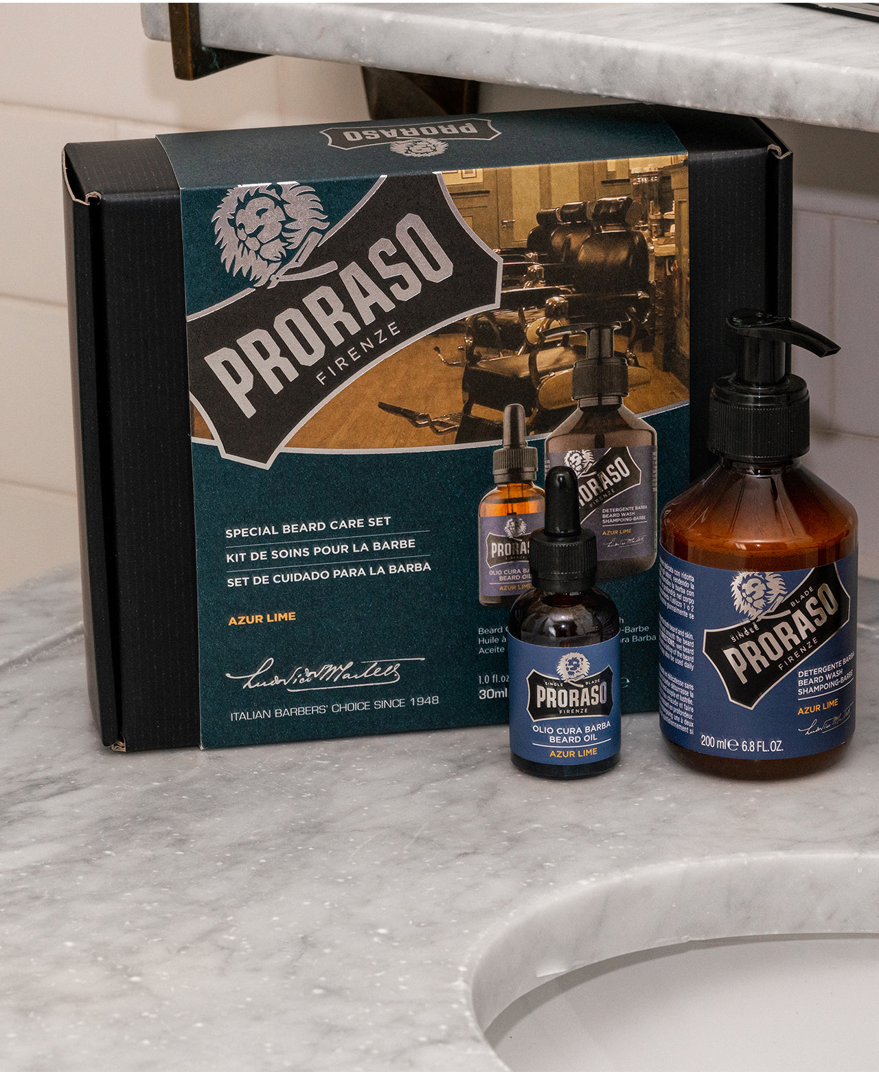 Beard Care Duo Box for Full or Long Beards: Azur Lime