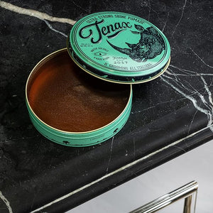 Tenax Ultra Strong Shine Pomade with open lid