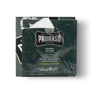 Proraso Refreshing Cologne Tissues Cypress Vetyver scent