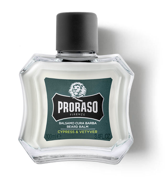 Proraso Single Blade Cypress & Vetyver Beard Balm Bottle.