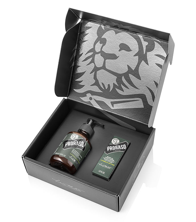 Beard Care Duo Box for Full or Long Beards in Cypress & Vetyver Fragra