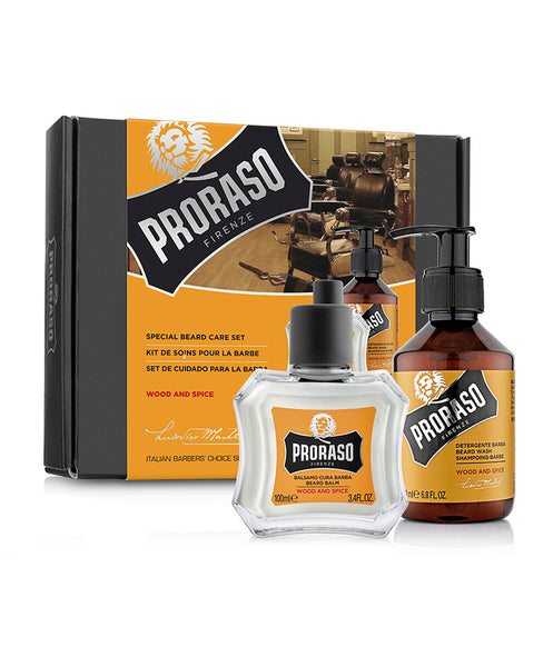 Beard Care Duo Box for New or Short Beards in Wood & Spice Fragrance