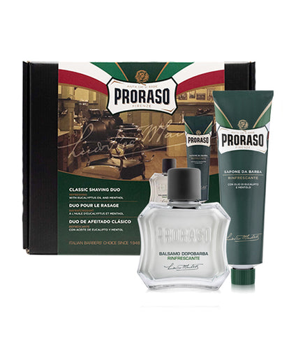 Proraso Classic Shaving Duo Box - Refresh formula with shave cream tube and after shave balm